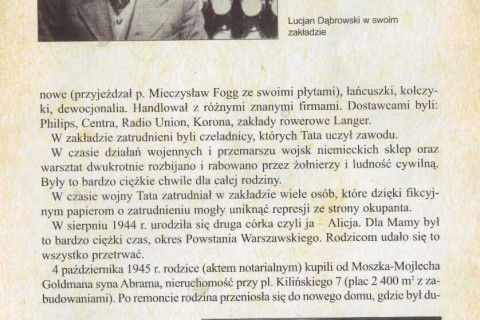 Zakład zegarmistrzowski rodziny Dąbrowskich w Muzeum Ziemi Mińskiej - zdjecie nr 3